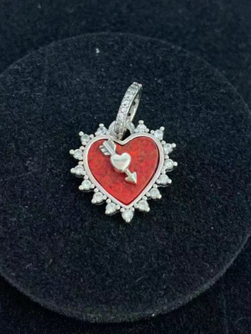 Pandora SpinnableArrow Heart DangleCharm